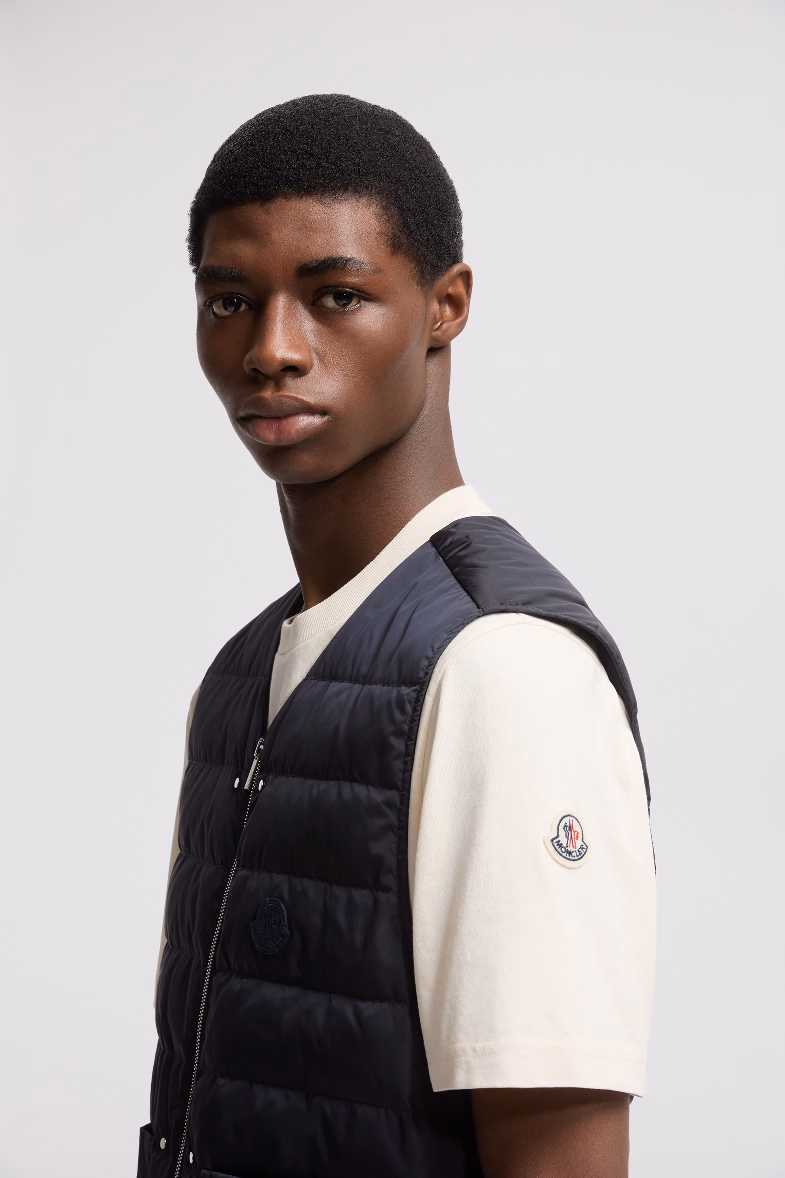 Forets 3-in-1 Denim Down Shirt Jacket Men Denim Blue Moncler 7